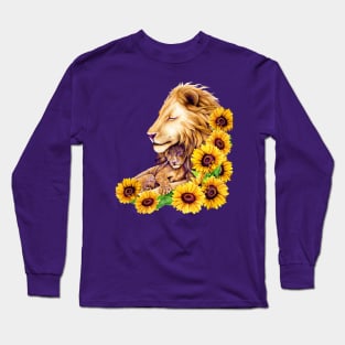 True love - Lion with lion cub Long Sleeve T-Shirt